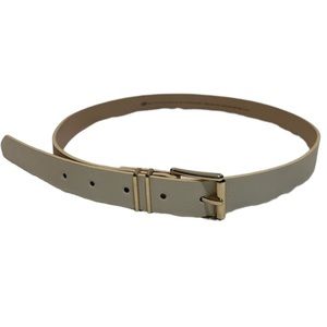 H&M Womens cream belt with gold buckle. Like new